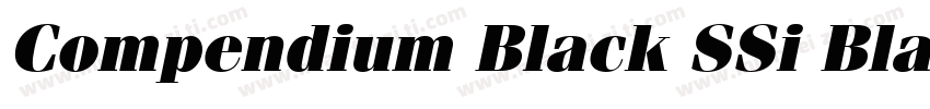 Compendium Black SSi Black字体转换